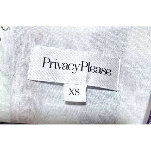 Revolve Privacy Please Dress Sz XS Emilia Mini Linen Plaid Cottagecore Patriotic - Picture 3 of 12